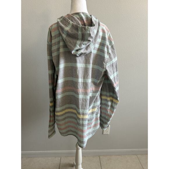 Vintage Levi’s Jacket Hoodie Stripes Button Down Long Sleeve 90s Retro Y2K XL - Picture 3 of 10